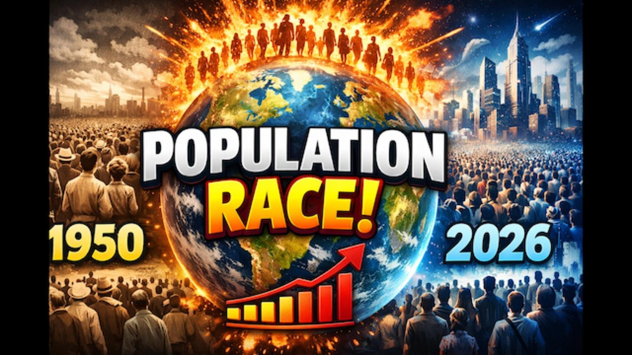 World Population by Country (1950–2026) | Bar Chart Race (Stats to Charts)