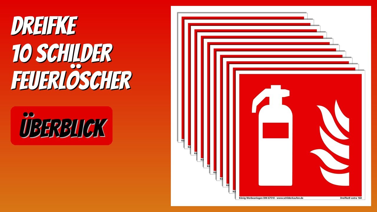 BEWERTUNG (2025): Dreifke 10 Schilder Feuerlöscher. Infos