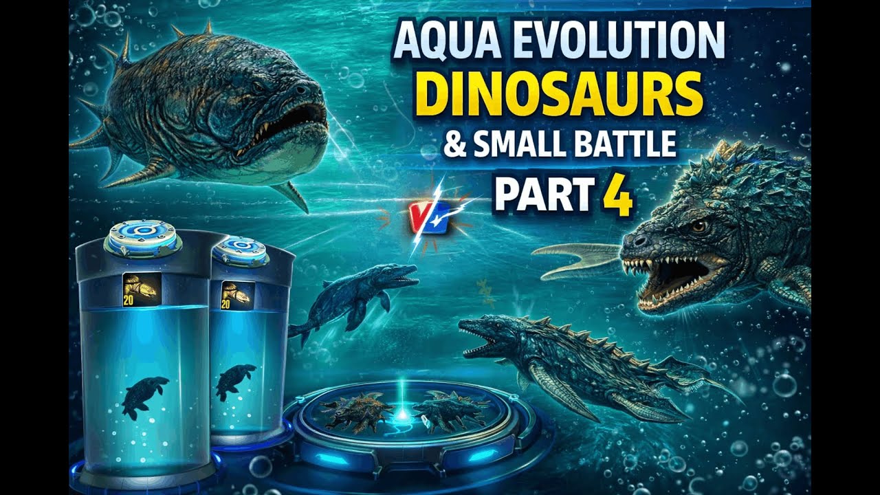Aqua Evolution Dinosaurs & Epic Small Battles! 🦈🔥 | Part 4 | Jurassic World: The Game @pngamer3844