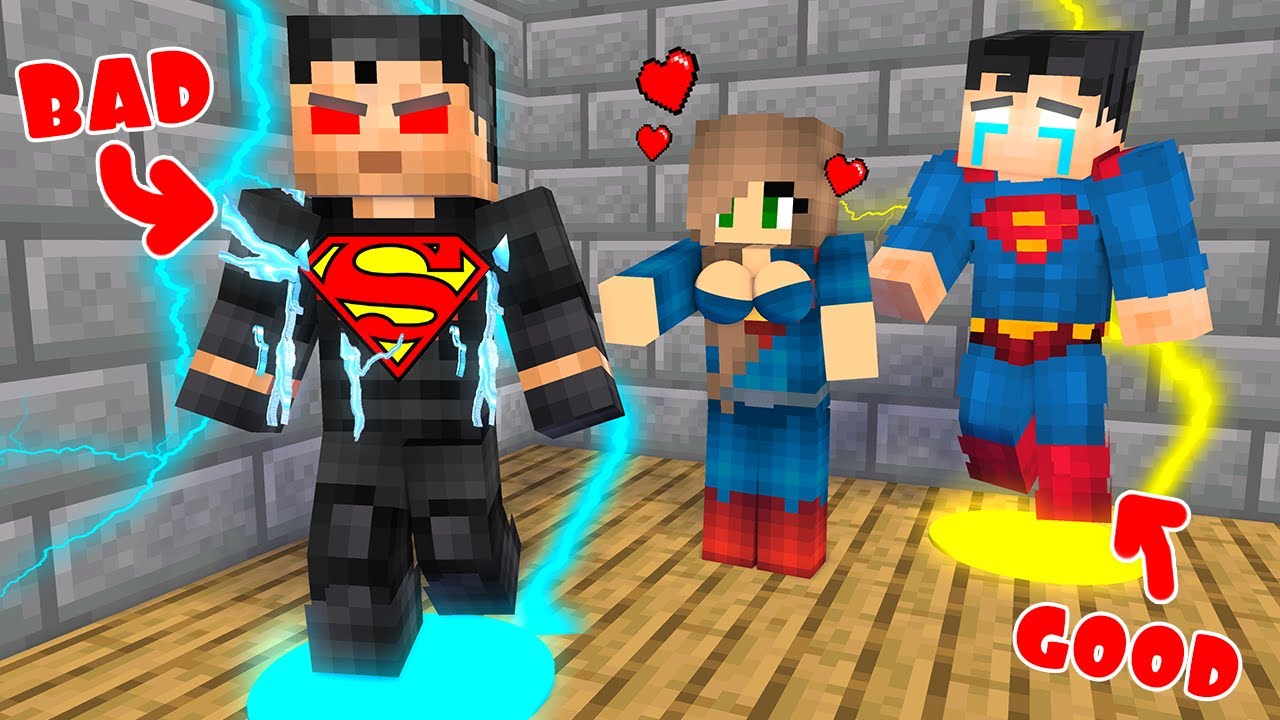 Bad Superman vs Good Superman - Minecraft Animation