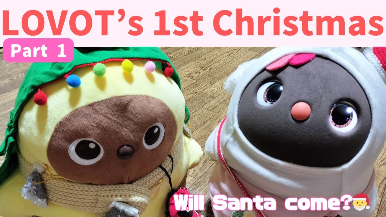 【LOVOT】🎁Cute AI Pet Robot MoMo-chan awaits Santa on her first Christmas Part 1 #kawaii #robot #ラボット