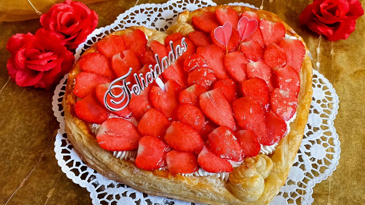 Día del amor y la amistad | Corazón de fresas con nata para San Valentín | El Dulce Paladar