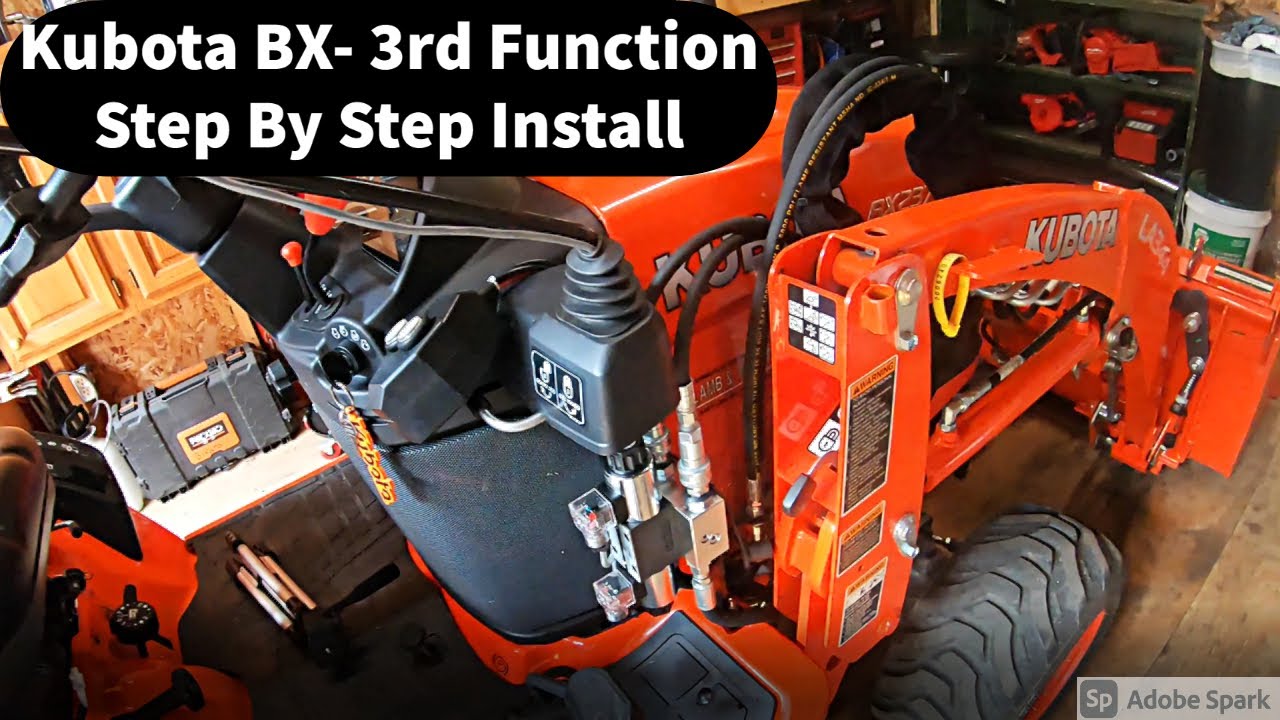 Kubota BX — клапан третьей функции (пошаговая установка)