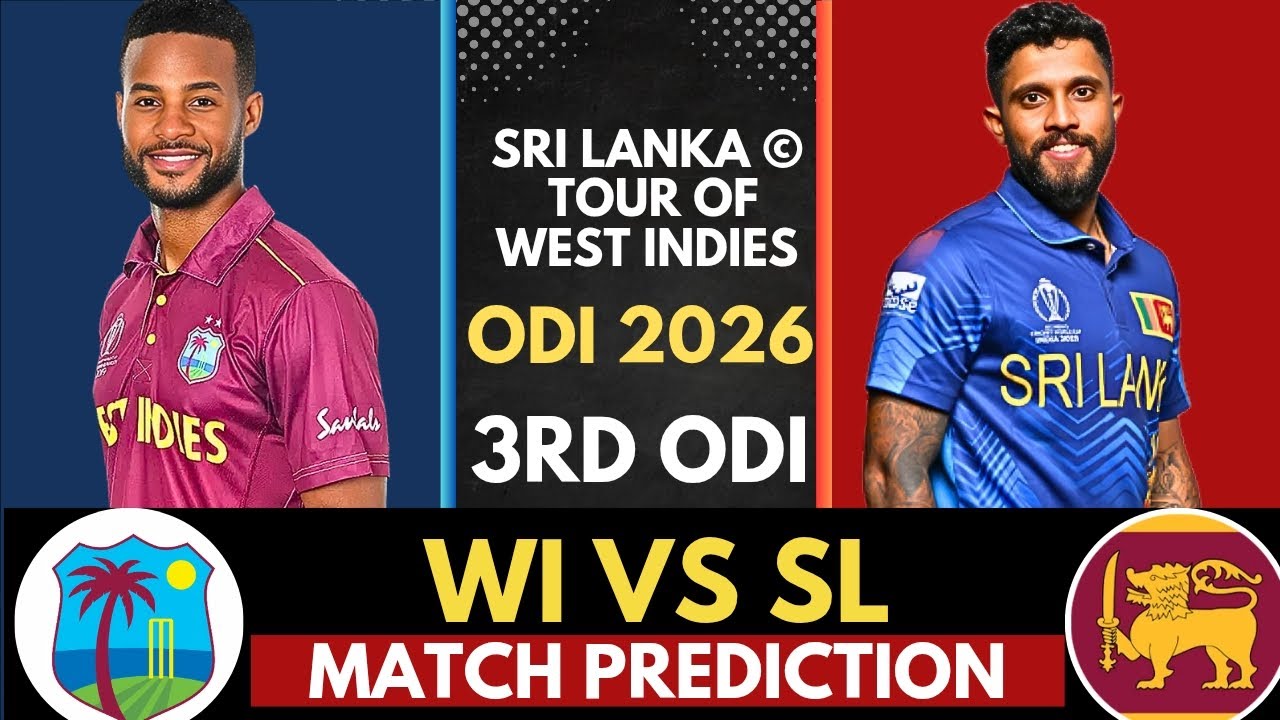 WI vs SL -3rd ODI Match Prediction 🦁 | West Indies vs Sri Lanka | ODI Series 2026