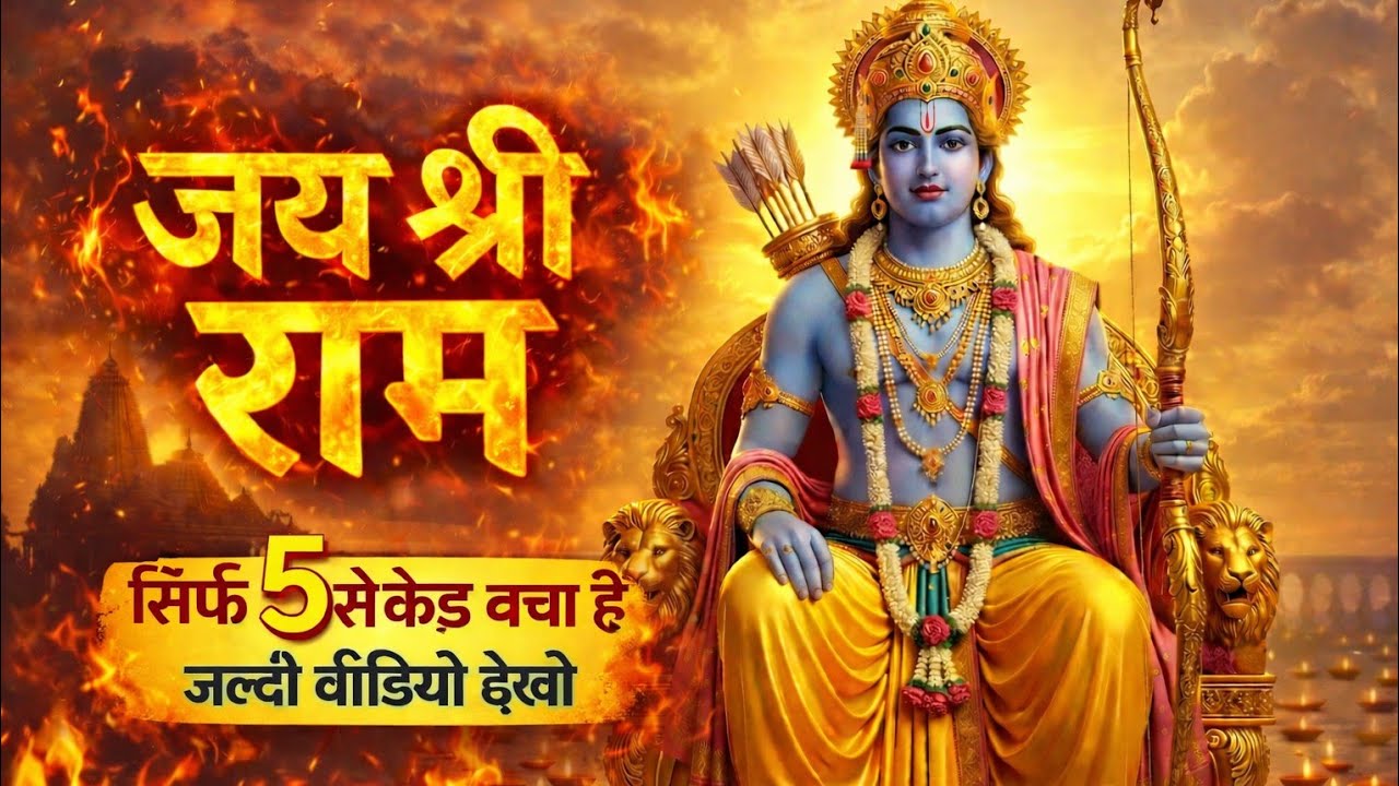 सिर्फ 5 सेकेंड बचा हैं जल्दी वीडियो देखो। जय श्री राम..🌺 jay shree ram 🌺
