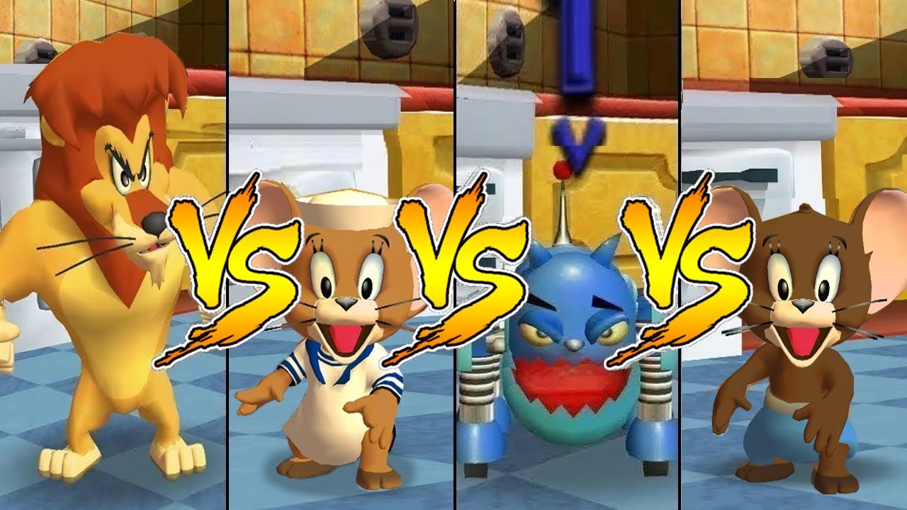 Tom and Jerry in War of the Whiskers Lion Vs Jerry Vs Robot Cat Vs Jerry (Master Difficulty)