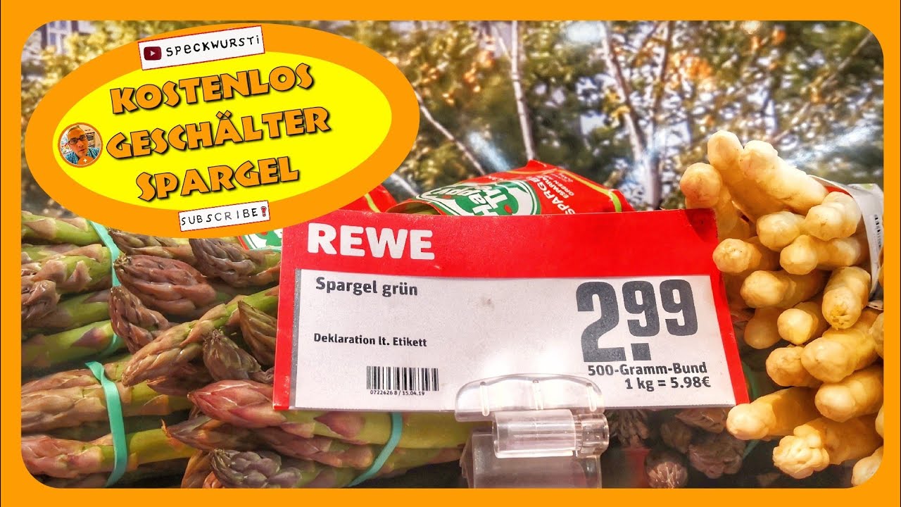 Kostenlos gesch&auml;lter Spargel bei unserem REWE &bull; Herzberg am Harz &bull; Vlogger Dir einen ...