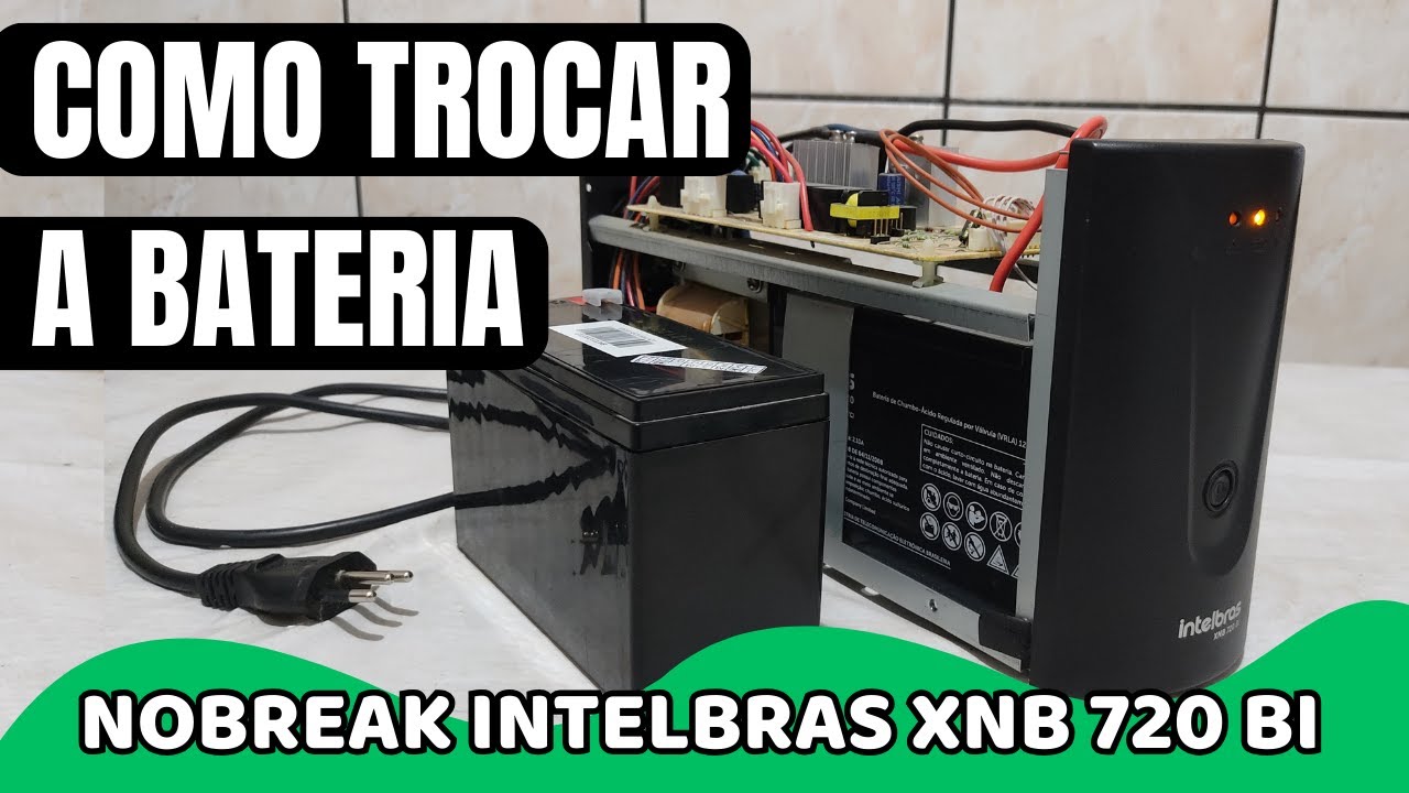 Trocando a BATERIA do Nobreak Intelbras XNB 720 BI em 30 Minutos!