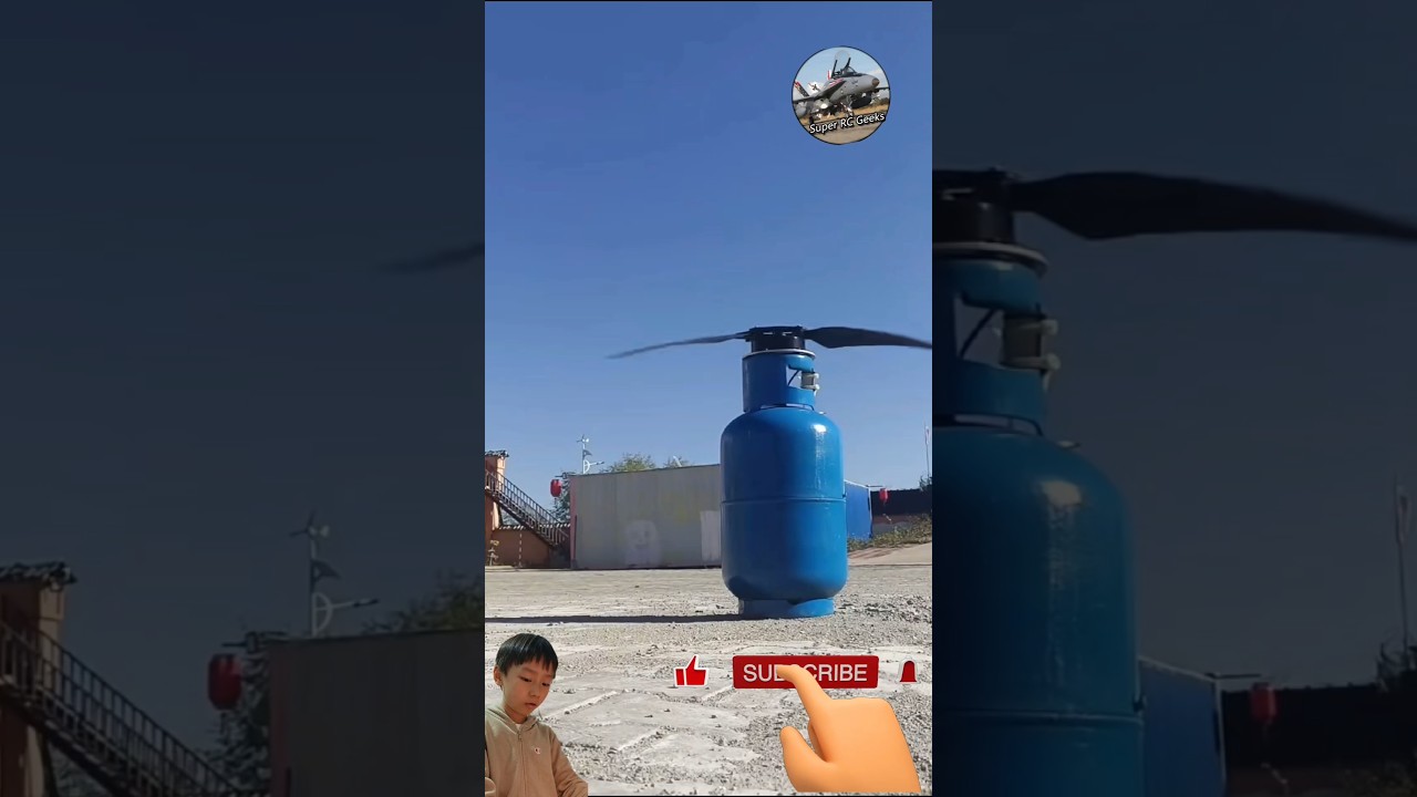 Gas bottle drone test #dronetest #dronevideo #avation #aircraft #rcaircraft