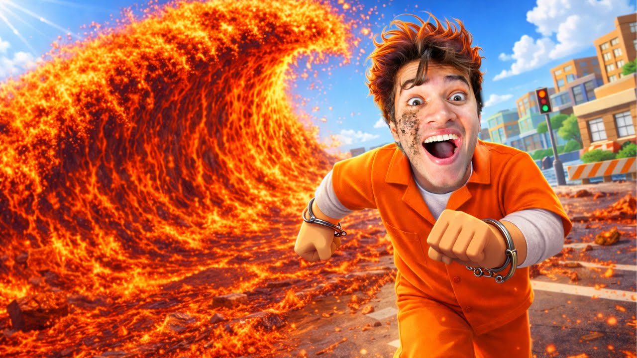 “ESCAPING THE GIANT LAVA TSUNAMI! 🌋😱 | Roblox Disaster”