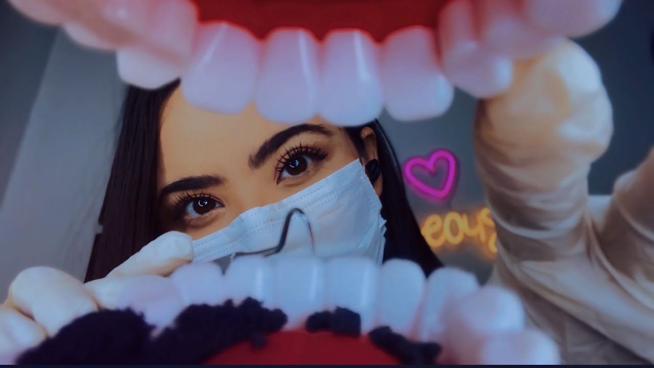 ASMR:DENTISTA FAZ LIMPEZA NOS SEUS DENTES 🦷mas vc está com cárie!