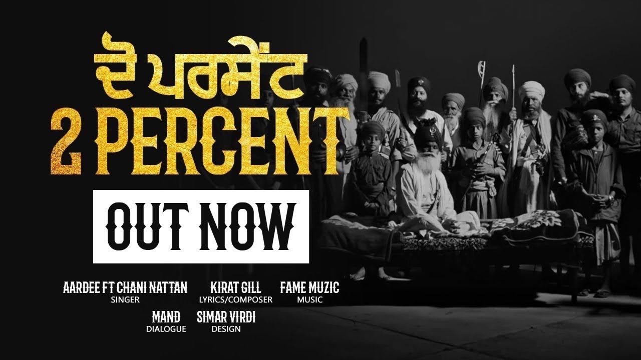 2 Percent : Aardee feat Chani Nattan || Latest Punjabi Song 2020 || New Punjabi Song 2020