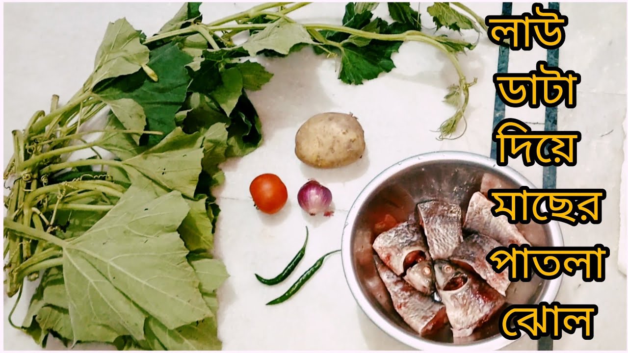 লাউ ডাটা দিয়ে দেশি মাছের পাতলা ঝোল //bengali style fish curry recipe 