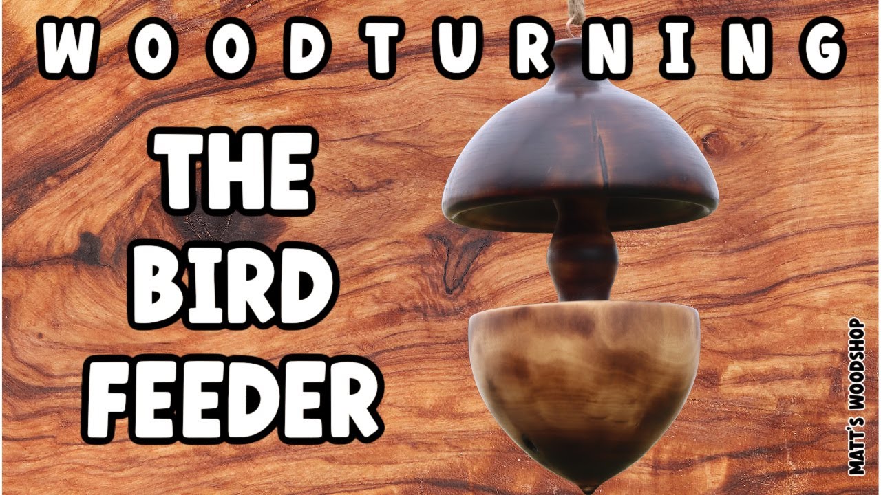 Woodturning - An acorn inspired bird feeder. #woodturning #functionalart #mattswoodshop