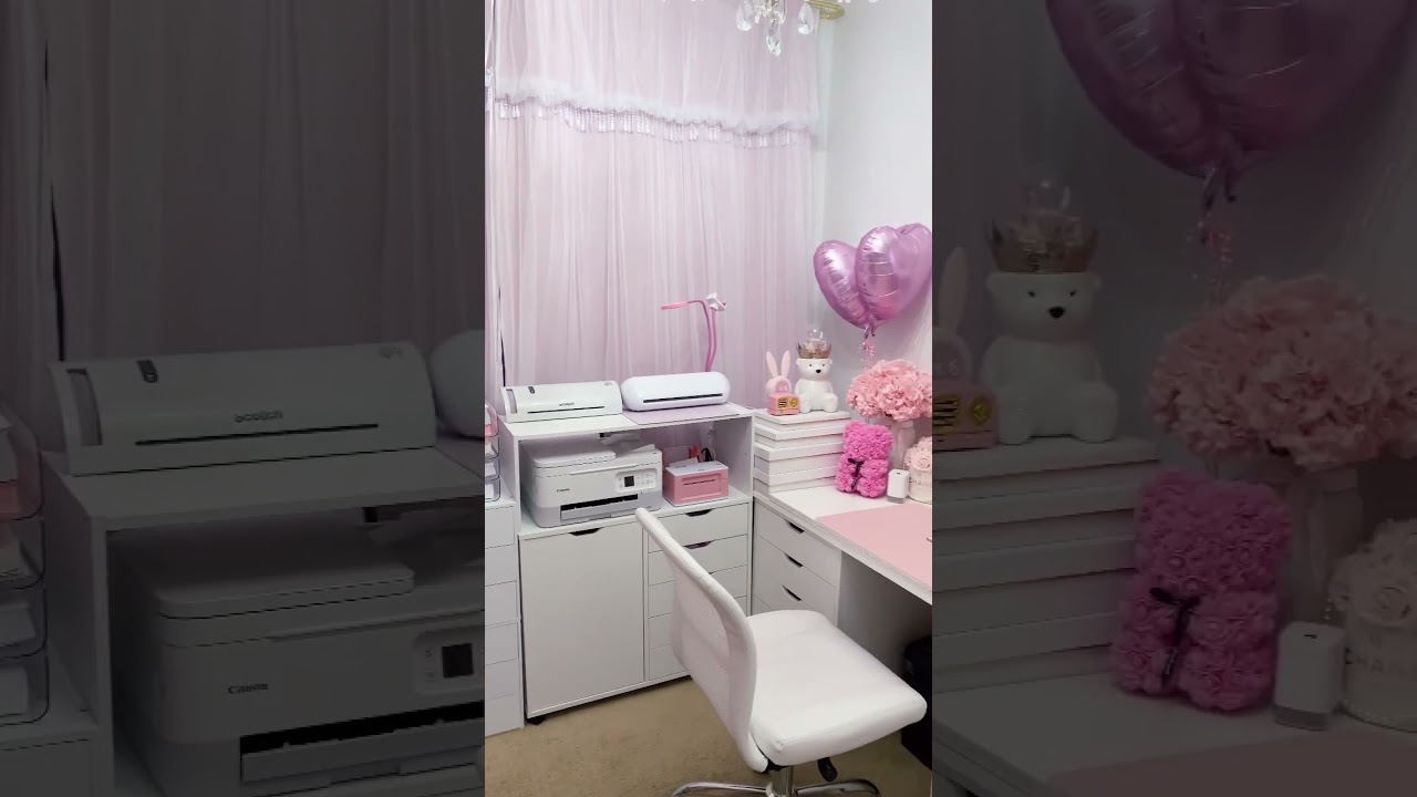 HOME OFFICE MAKEOVER 2023 | BEFORE AND AFTER | PINK HOME OFFICE NEW SET UP