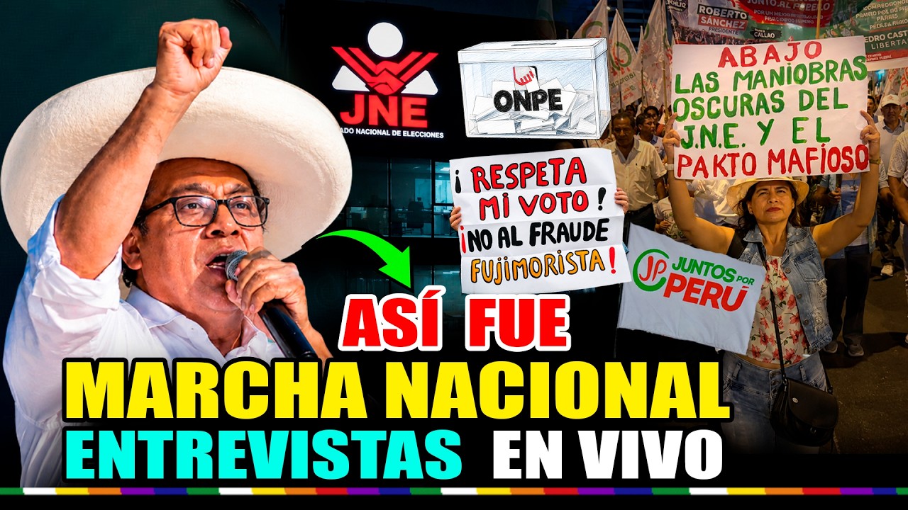 AS&Iacute; FUE MARCHA NACIONAL🚨CONTRĄ MANIOBRAS ELECTORALES DE LA ONPE Y JNE QUE FAVORECEN A KEIKO FUJIMORI