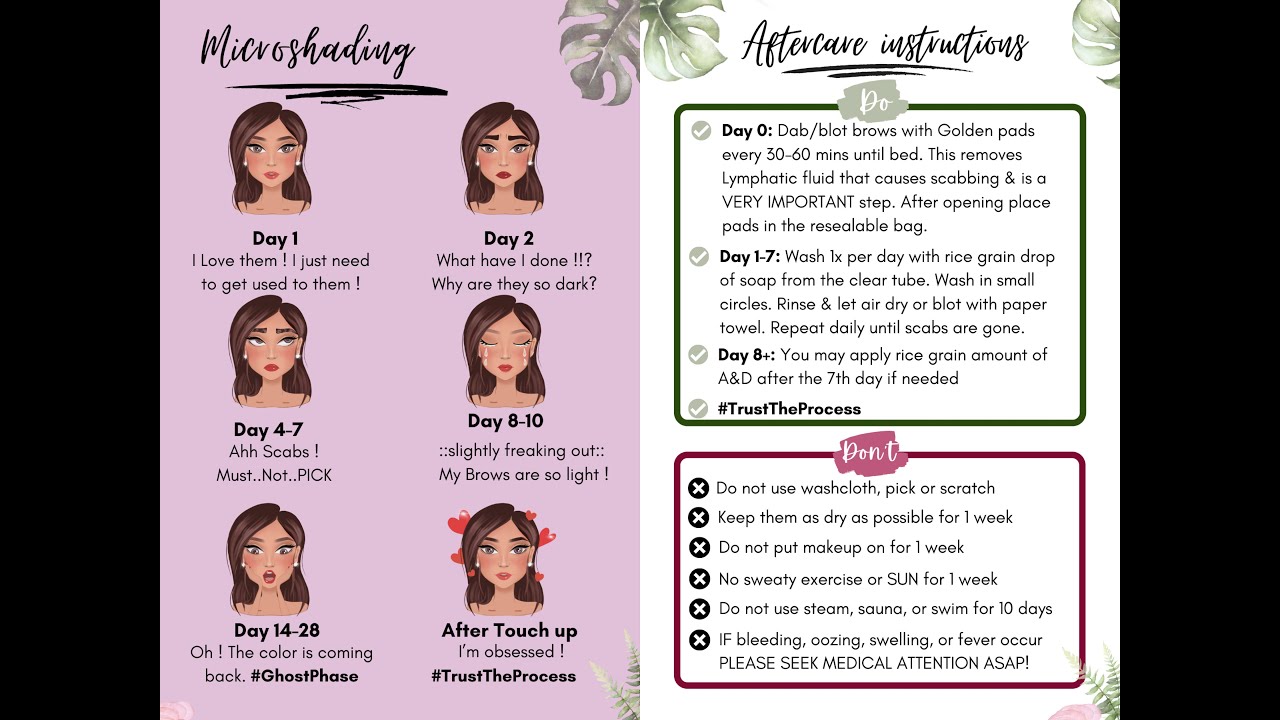 The Brow Babes Aftercare- Microshading