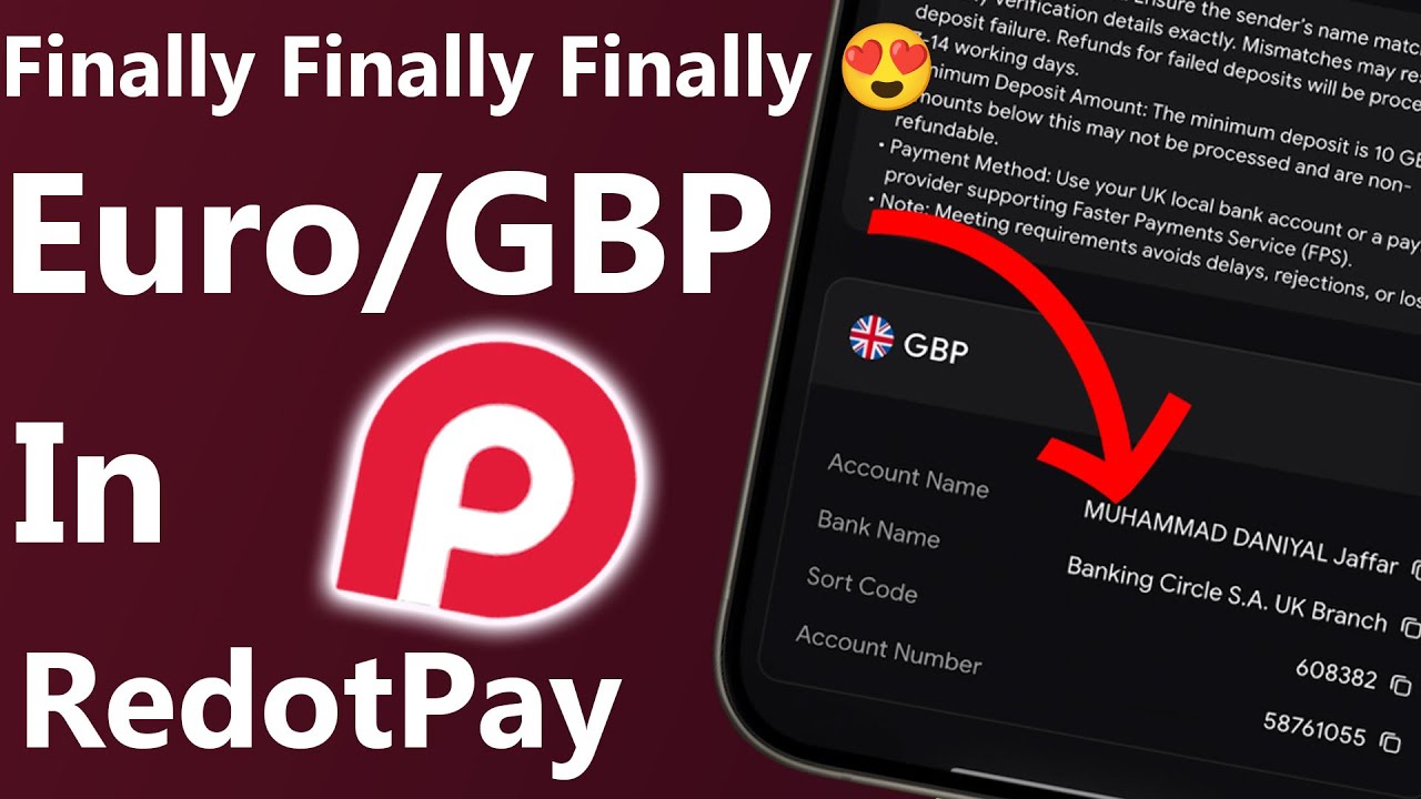 How to Get Euro & GBP Bank Details in RedotPay | Policies, Limits & Restrictions Explained