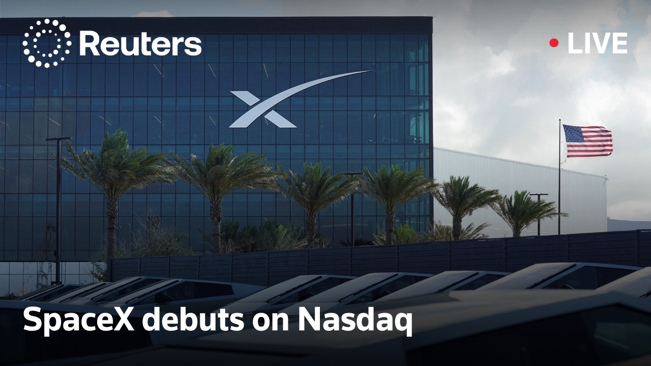 LIVE: SpaceX debuts on the Nasdaq exchange