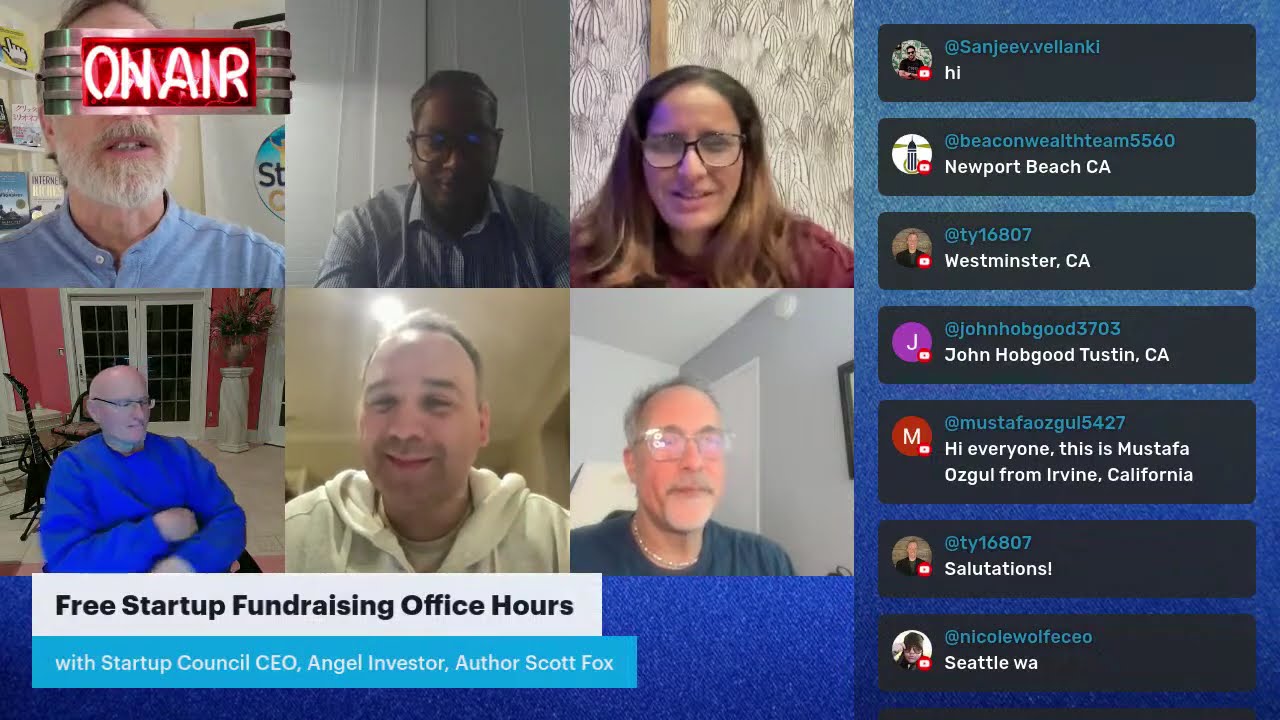 Free Startup Pitch Practice + Angel Investor Q&A w/ StartupCouncil.org #StartupFriends Worldwide #89