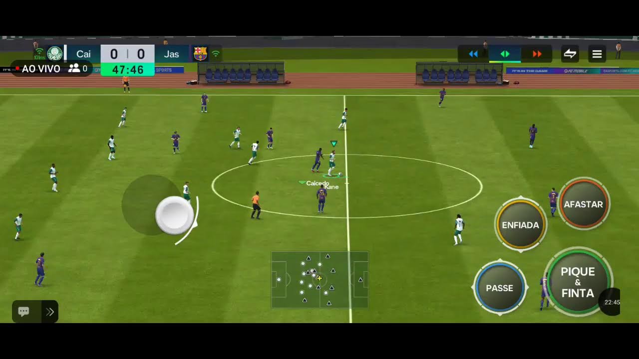 jogando FC mobile