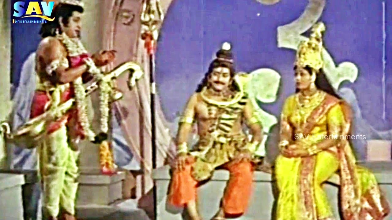 Narada Maharshi With Lord Shiva Parvati | Jagan Maatha Movie | K R Vijaya