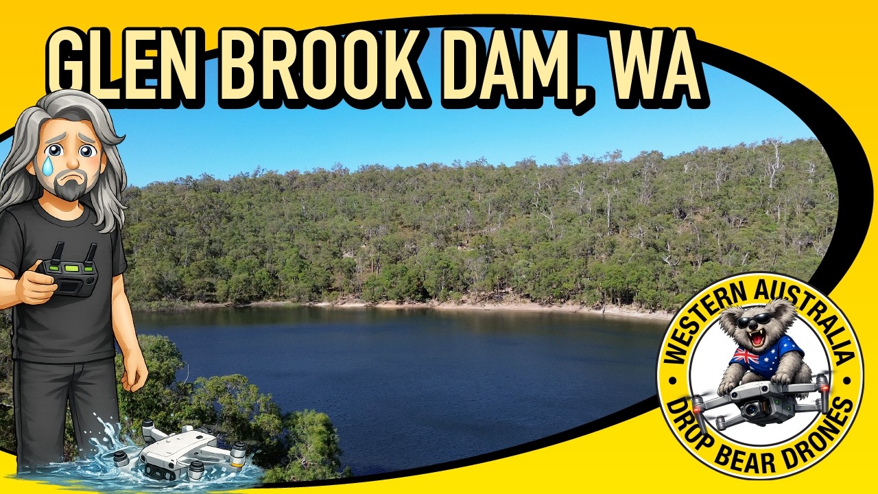 Flight over Glen Brook Dam, Western Australia