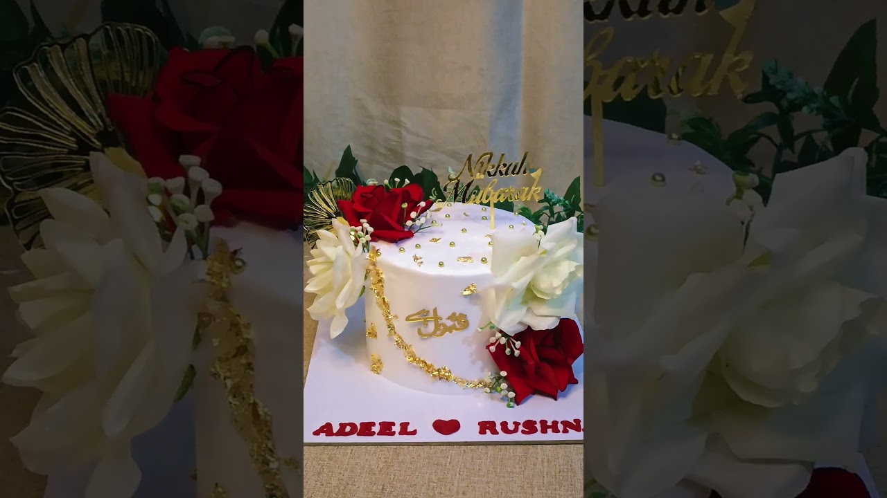 Nikkah Mubarak theme cake 