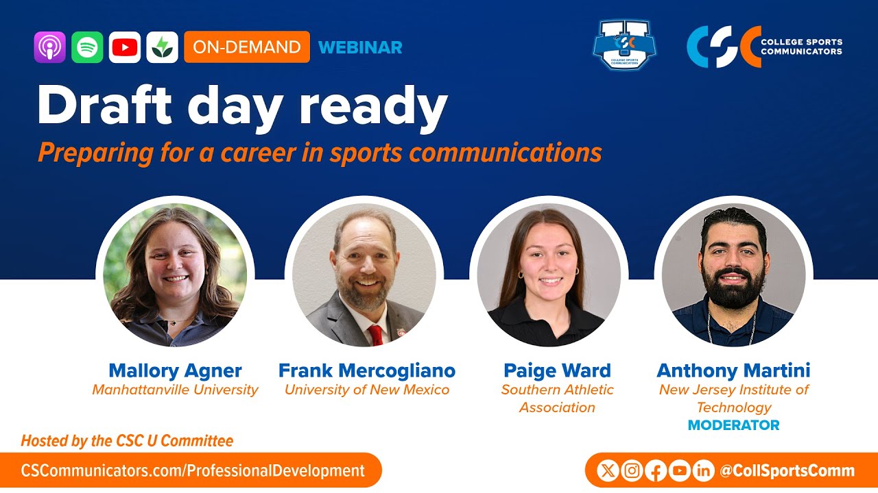 Draft day ready: Preparing for a career in sports communications | On-demand webinar