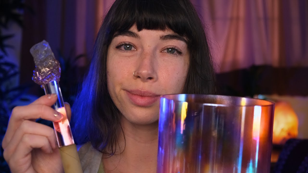 ASMR Reiki ~  Chakra Balancing | Tarot + Crystals | Relaxing Energy Healing 🤍