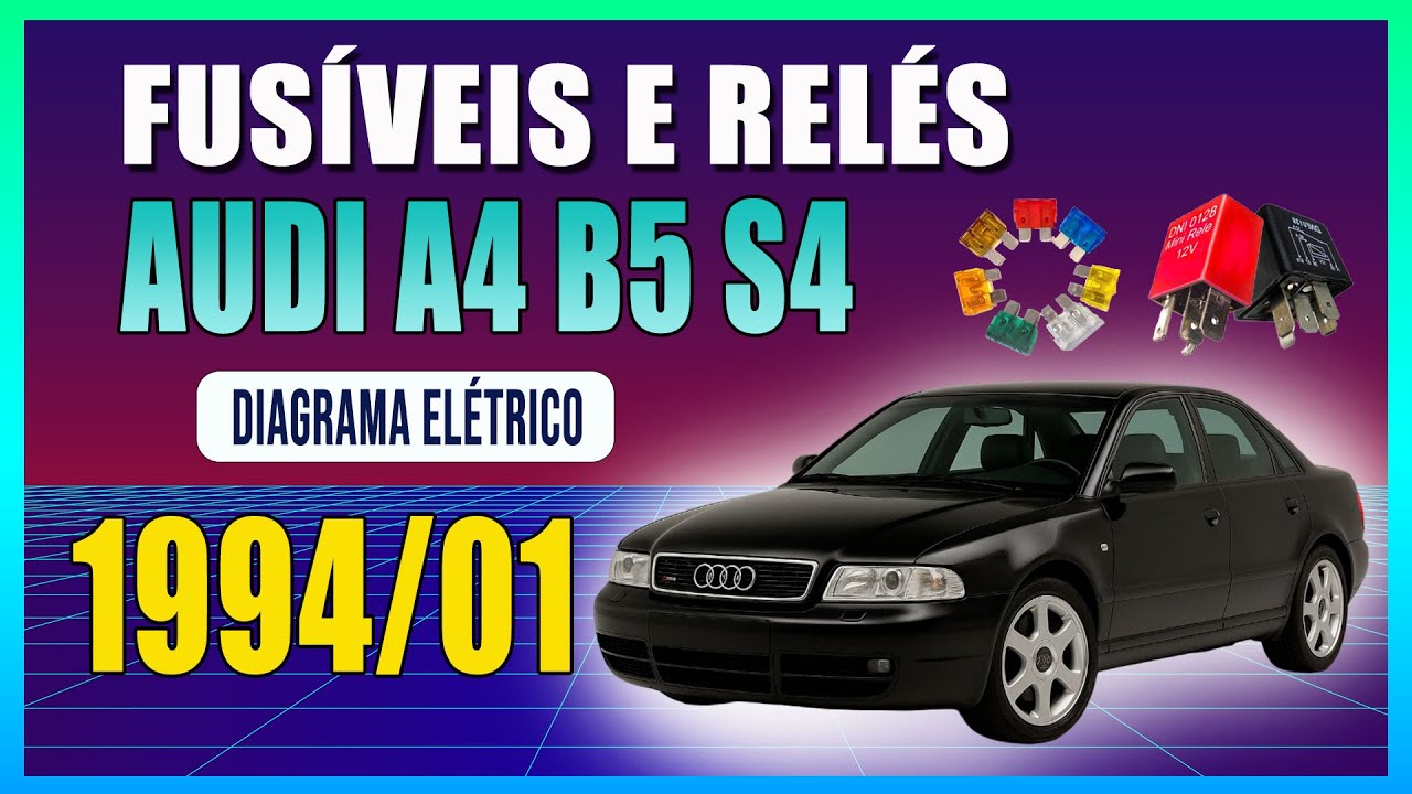 FUNÇÃO DOS FUSÍVEIS E RELÉS AUDI A4 - B5 S4 (1994/2001)