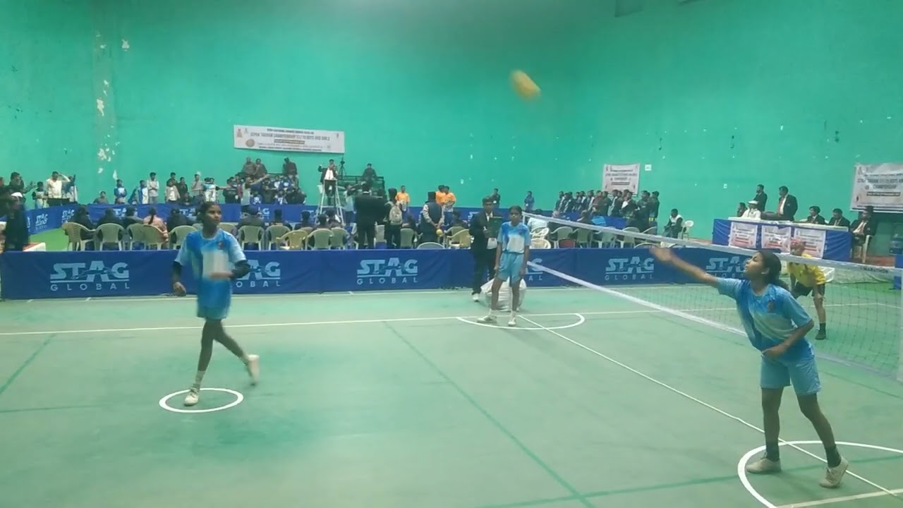 Madhyapradesh v/s Asam 69th National school games 2025-26 sepaktakraw Championship jodhpur 19 Girls 