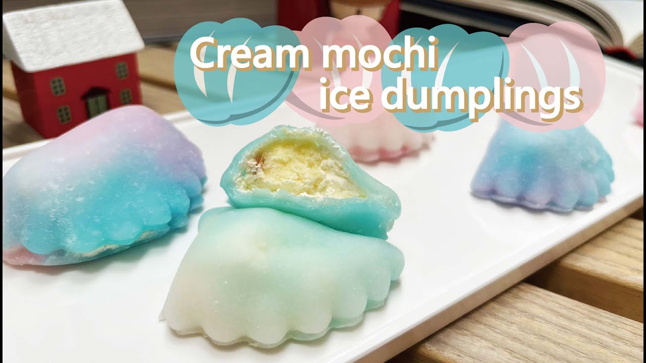 cream mochi ice dumplings