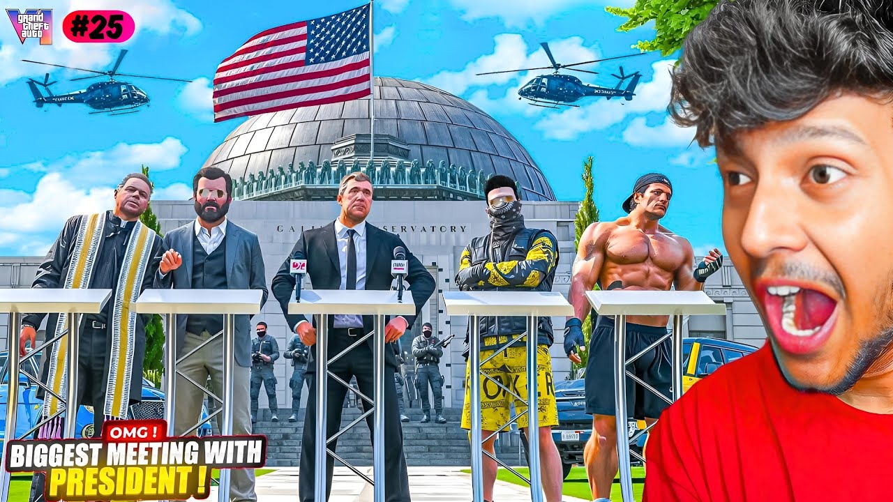 MICHAEL MEETS THE PRESIDENT IN REAL LIFE GTA 5! #25