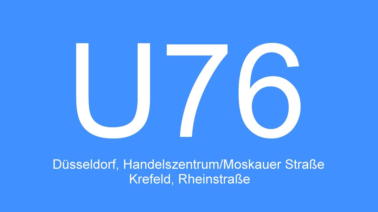 [Видео] Трамвайная линия U76 | Дюссельдорф, центр торговли - Крефельд, Райнштрассе | 2021