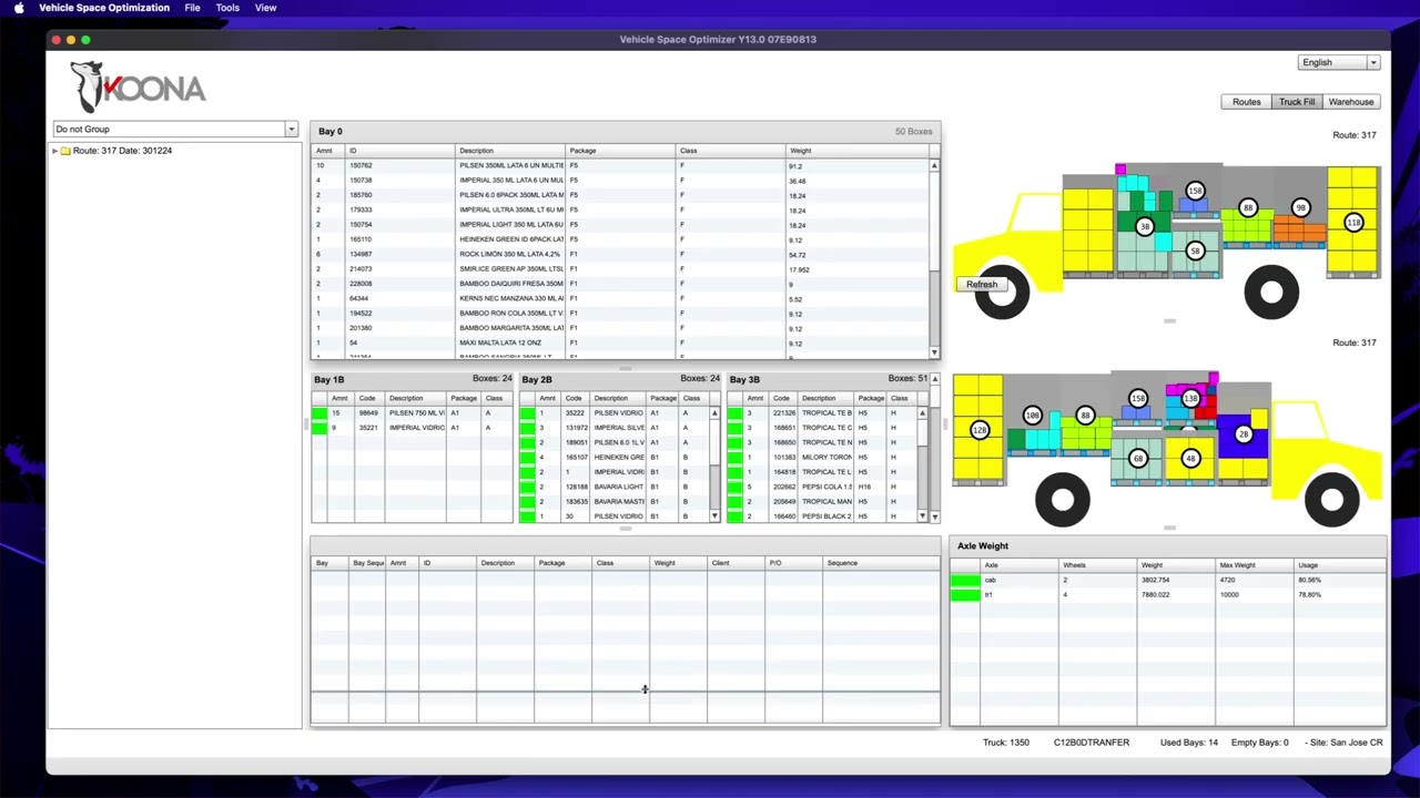 Vehicle Space Optimization Example 214 - Manual Bay Calculations