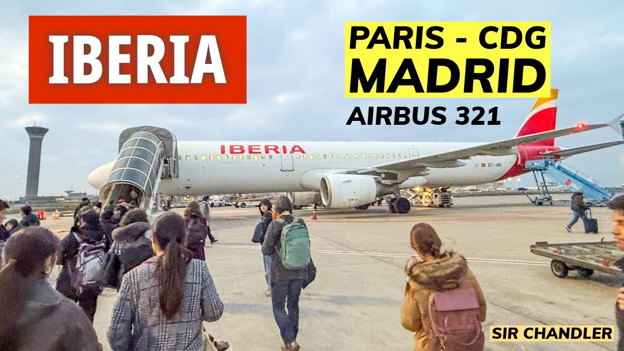 DE PARIS A MADRID EN AIRBUS 321 DE IBERIA