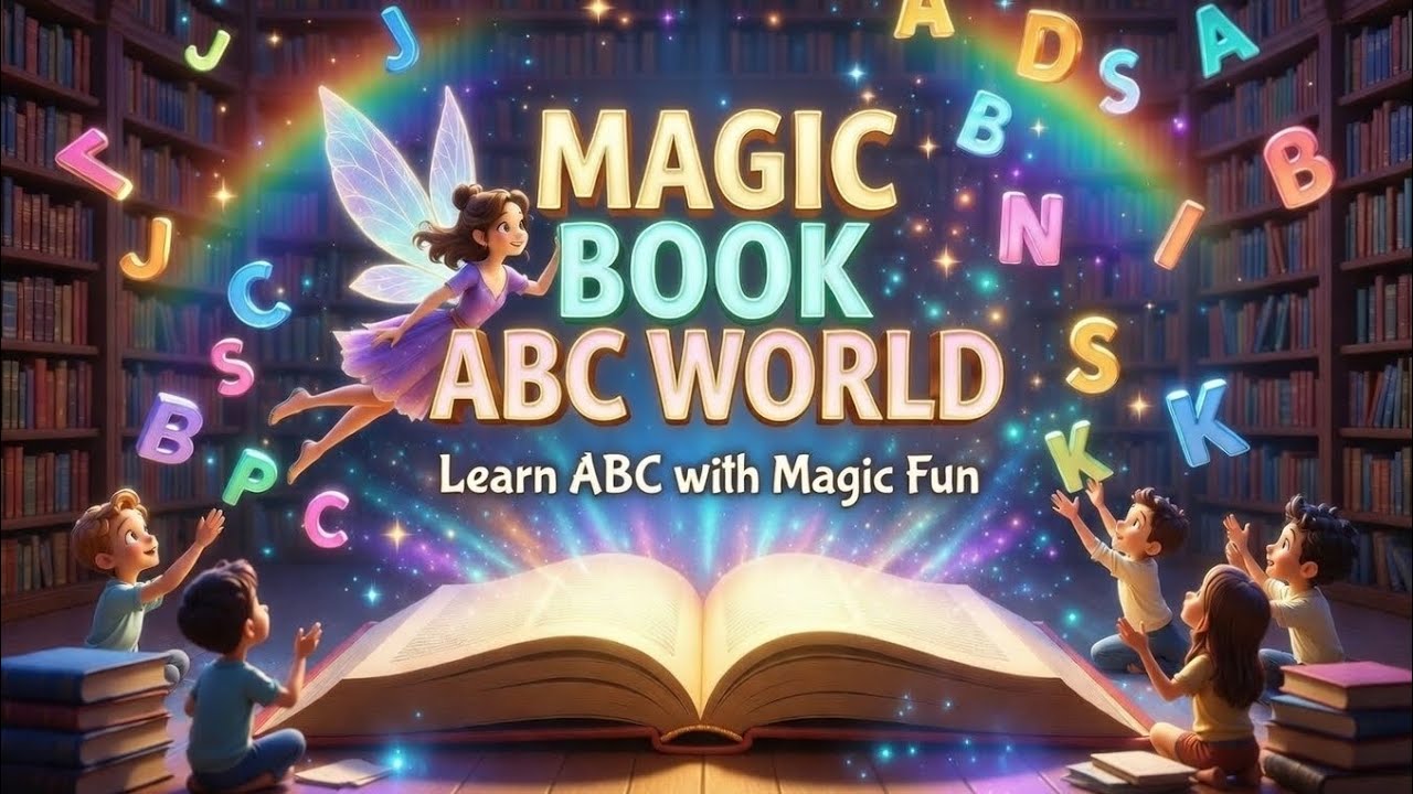 ABCD Magic Book for Kids | Super Fun Alphabet Learning #kidseducation #abcdforkids #nursery 