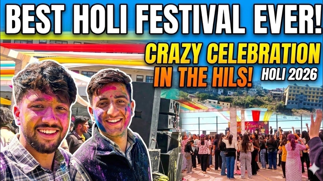 Holi festival at bahra university @BAHRAUNIVERSITY11 #newvlog #trending 