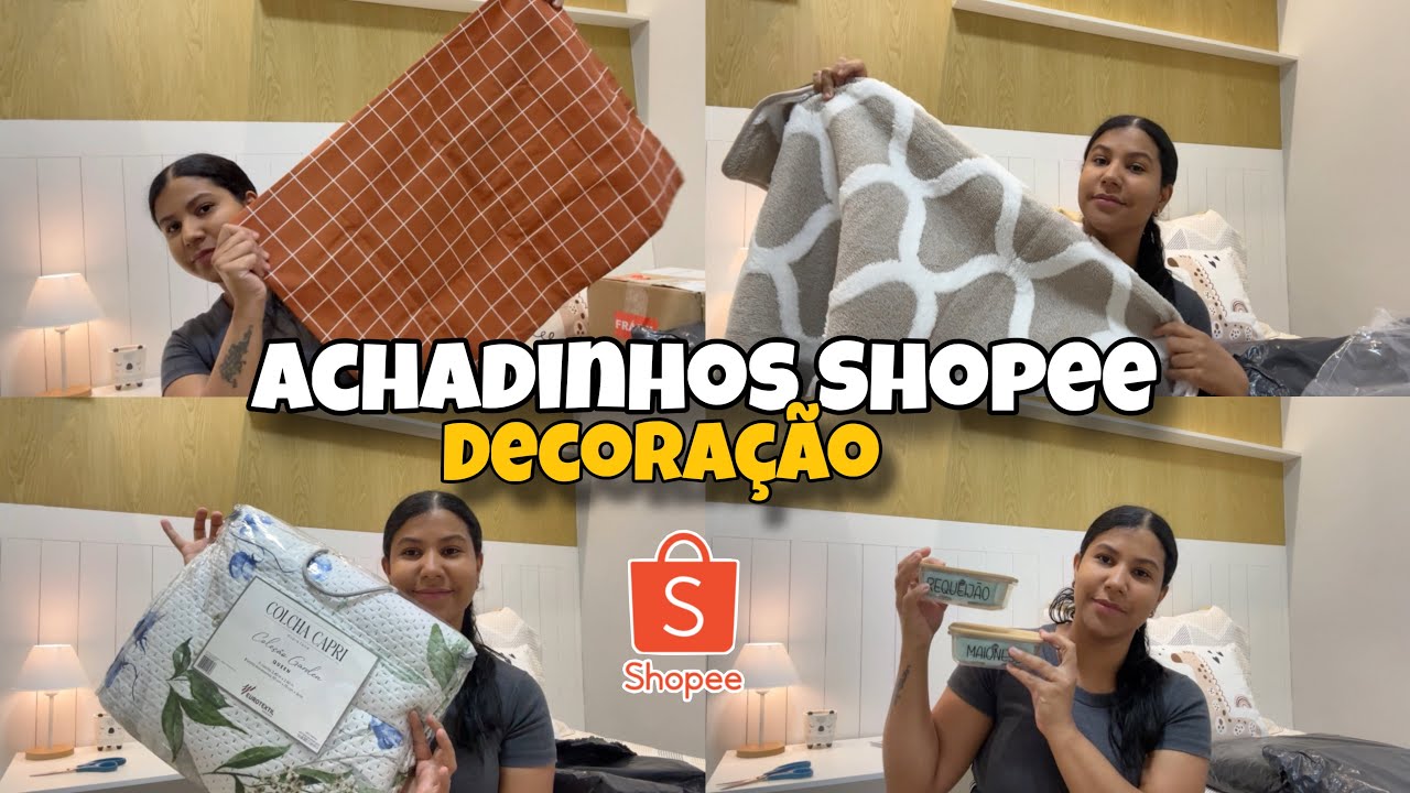 COMPRINHAS SHOPEE CASA E DECORAÇÃO | ACHADINHOS BARATOS | COBRE LEITO | TAPETE  e + 🥰