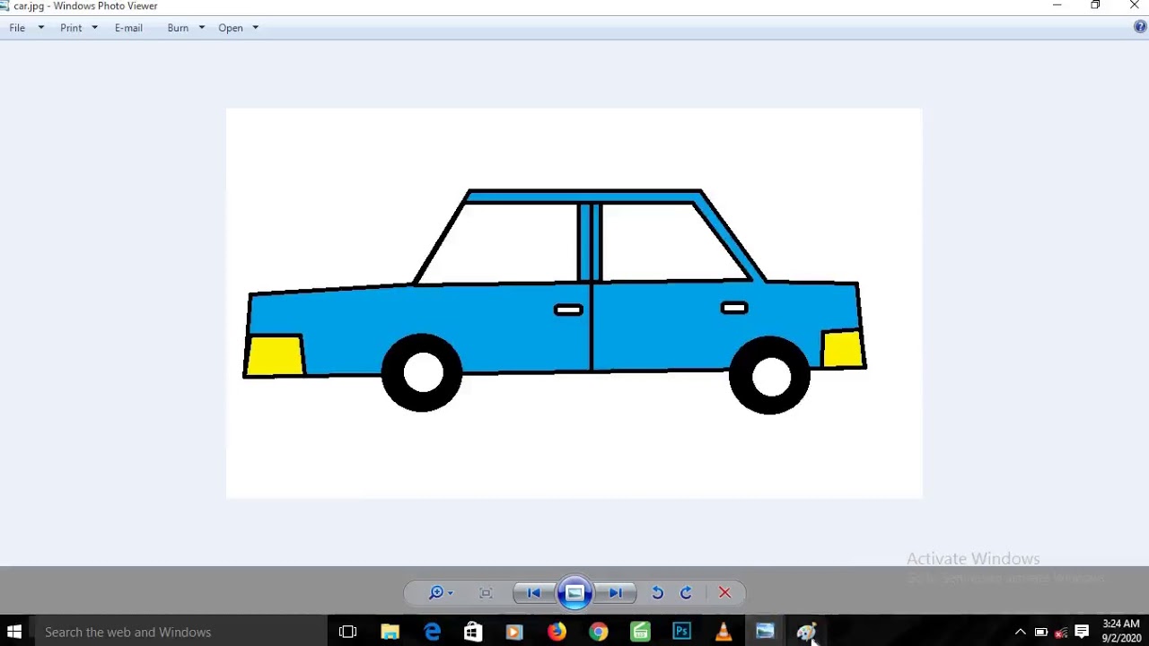 How to draw a car in MS Paint | Car drawing tutorial | MS Paint Tutorial | Easy