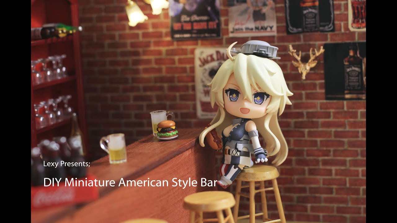 DIY American Style Bar - Miniature Bar Diorama tutorial for Nendoroid, dolls, Figma Photography