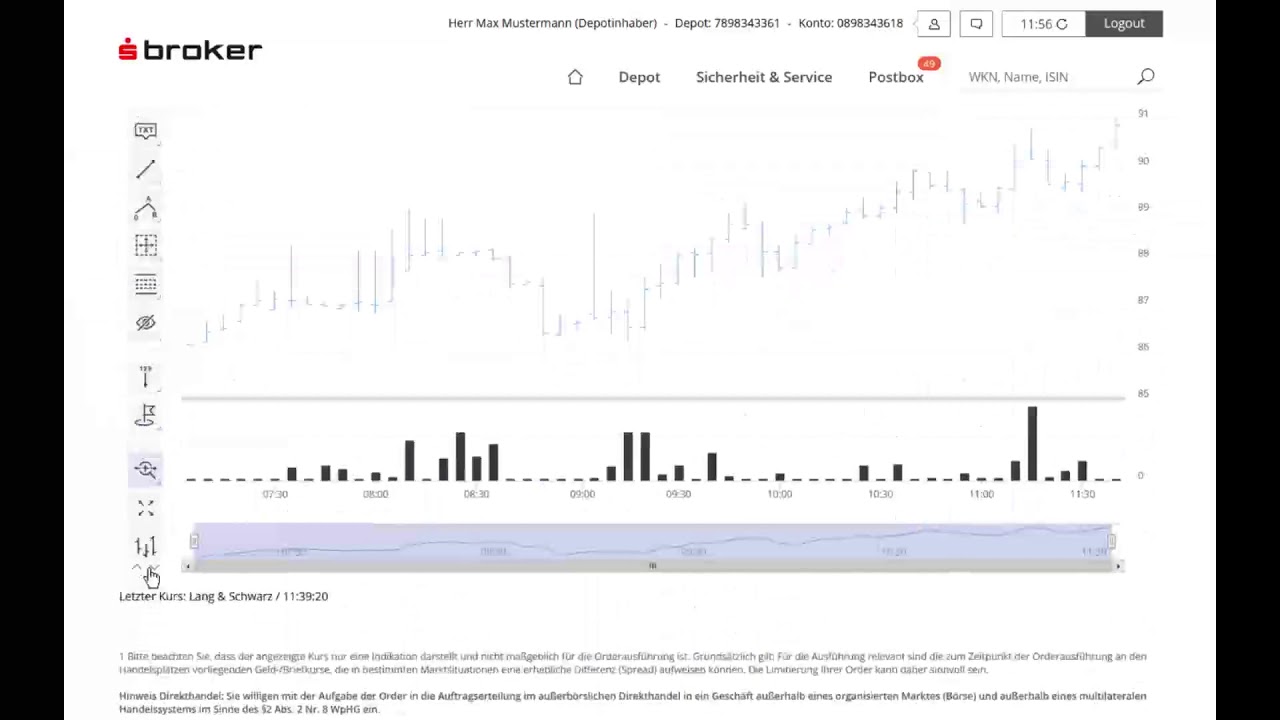 DepotPlus Handelsplattform - b&ouml;rsliche Order