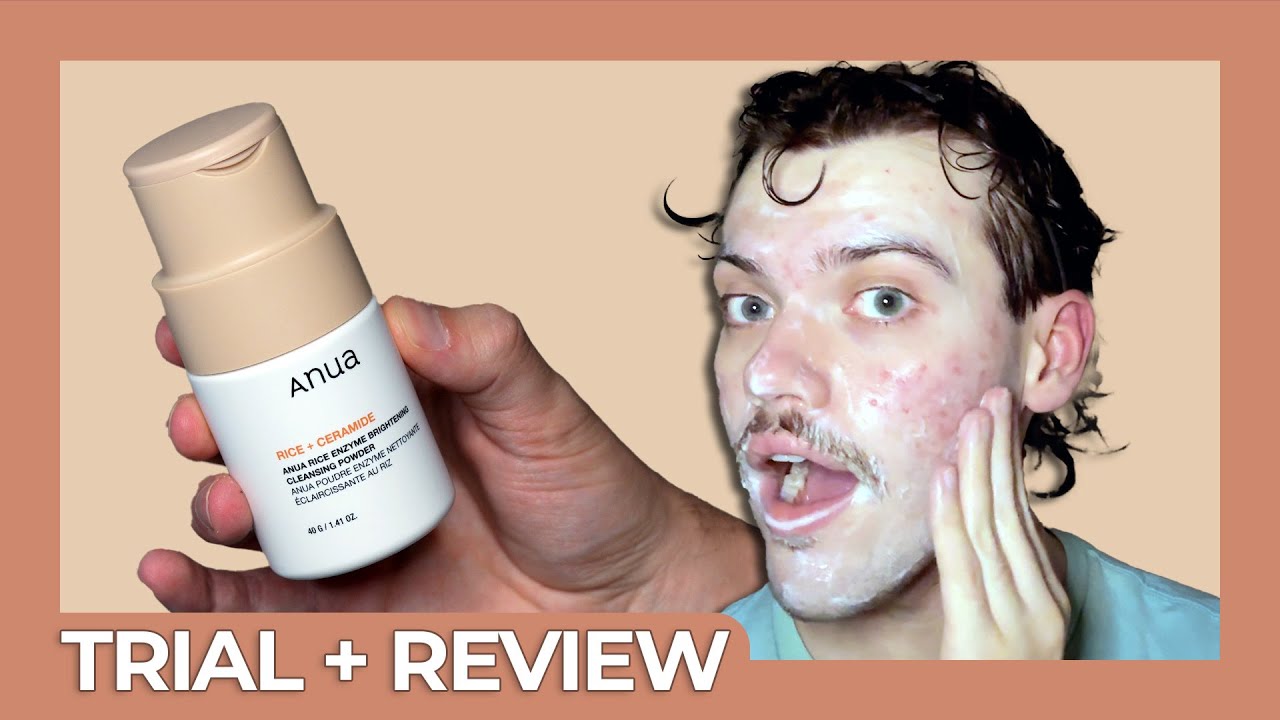 anua rice enzyme brightening cleansing powder | trial + review