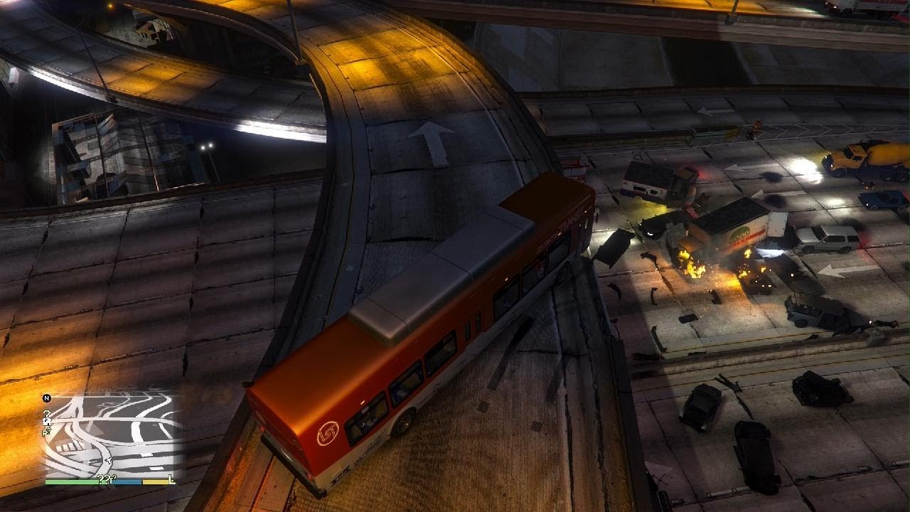 Grand Theft Auto V Traffic Bus Highway 😭 part 1