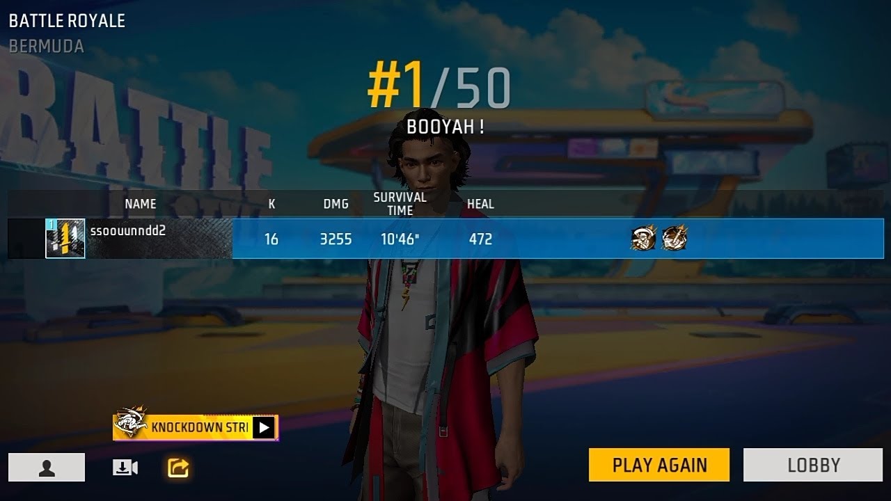 Playing Free Fire Day 3, Fun , First solo booyah , Grind