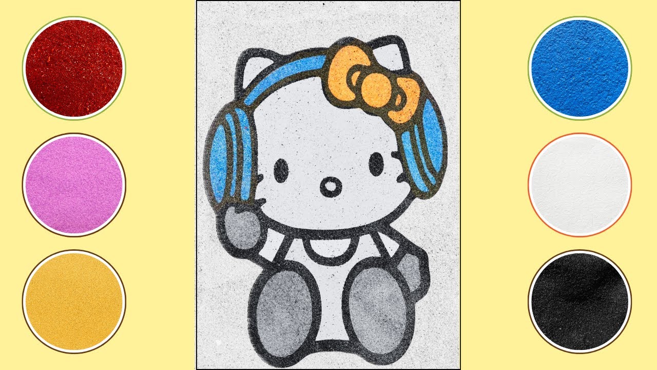 Tô Tranh Cát Hello Kitty #sandpainting #tomautranhcat