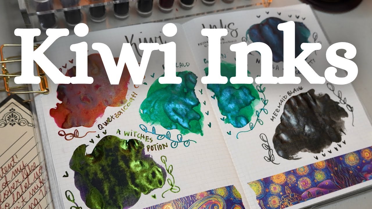 Kiwi Inks from Sorsha 💖 | Fountain Pen Ink Exploration!