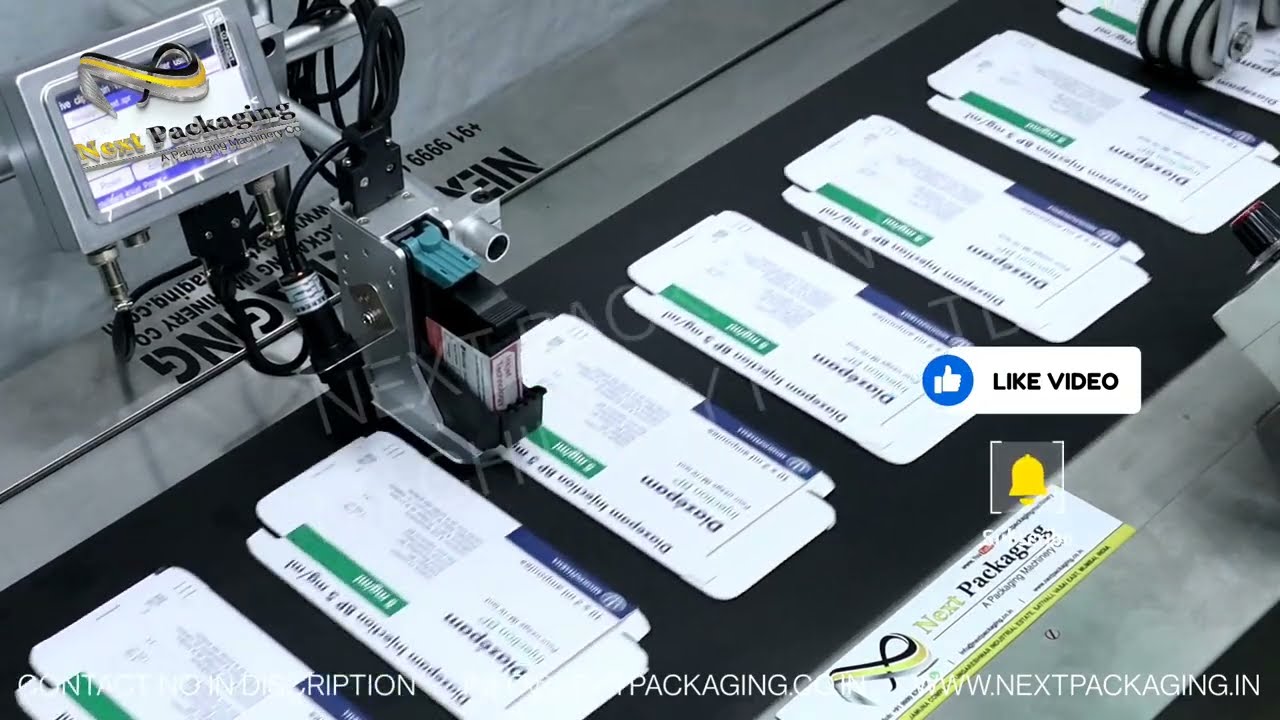 Automatic carton feeding conveyor with inkjet batch coding machine | auto mono carton stacker