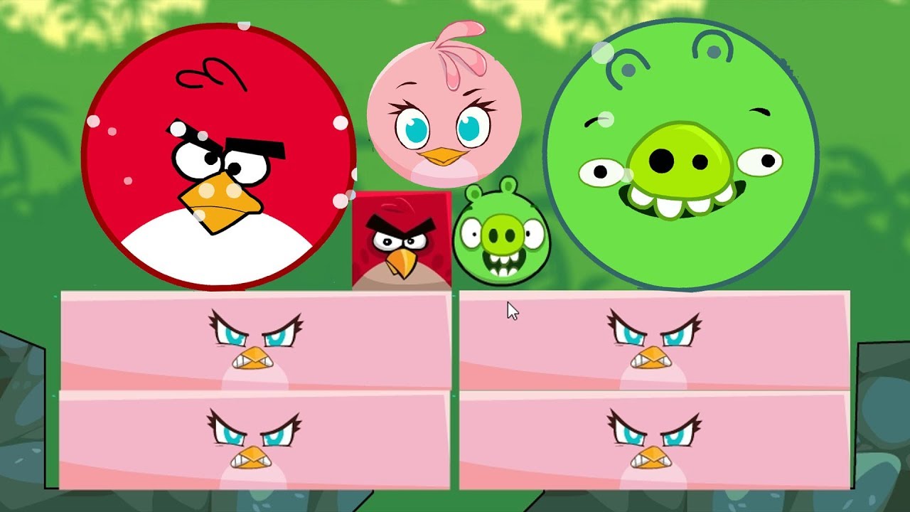Angry Birds Kick Piggies - ROUND SMALL STELLA KICK ALL HUGE ROUND BIRDS AND PIGS!